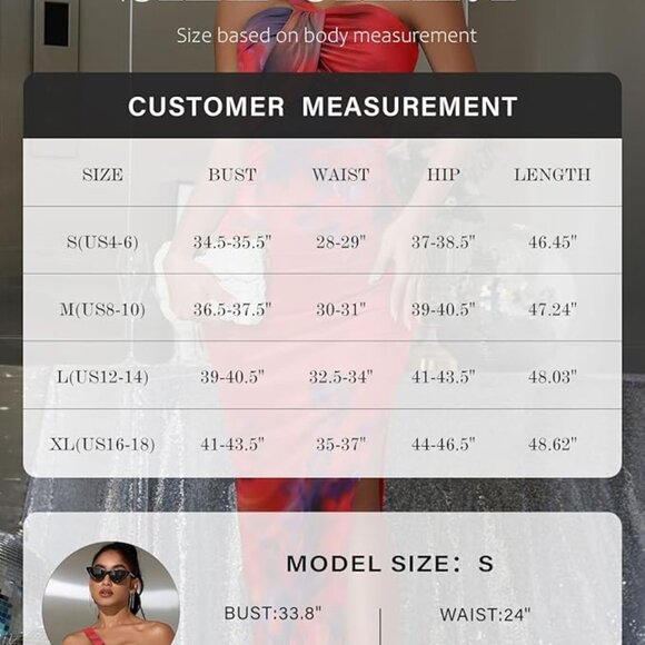 ❤️ DRESSTELLS One Shoulder Red Tie Dye Maxi Dress | Size Small | NWT ❤️ - Picture 4 of 6